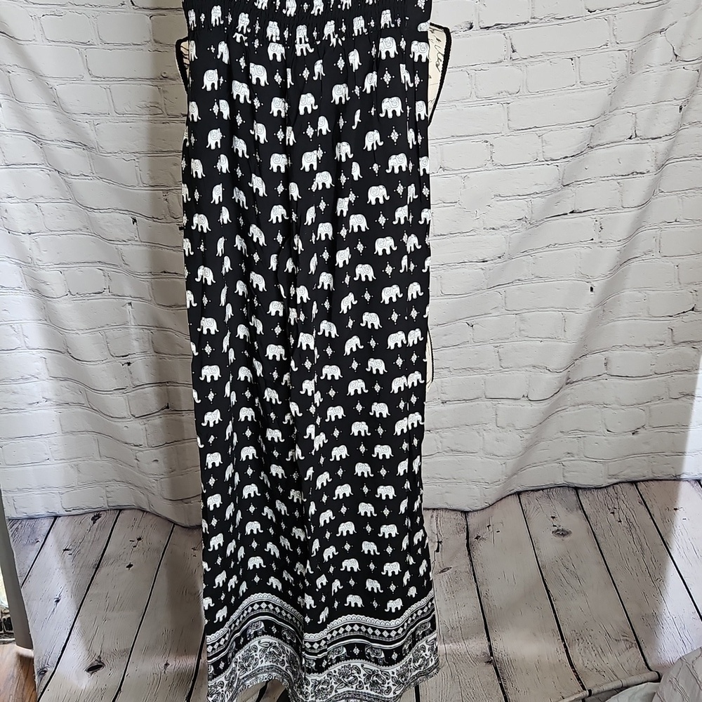Forever 21 Elephant Print Palazzo Pants Size Small - Picture 5 of 7